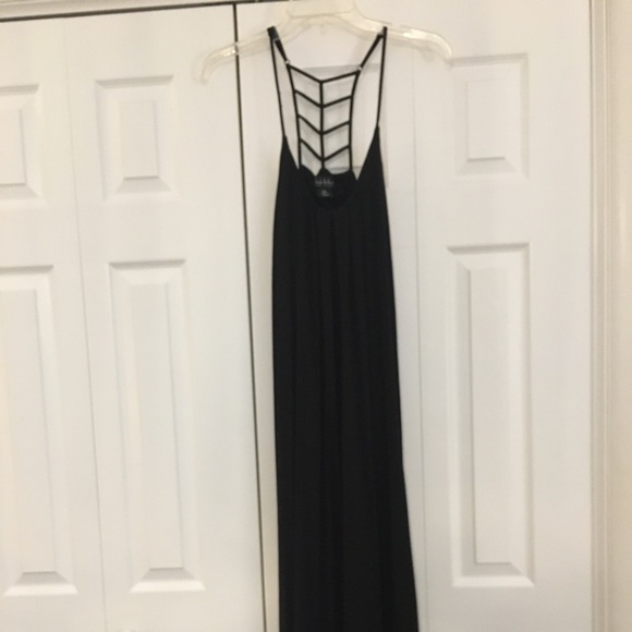 black midi maxi dress